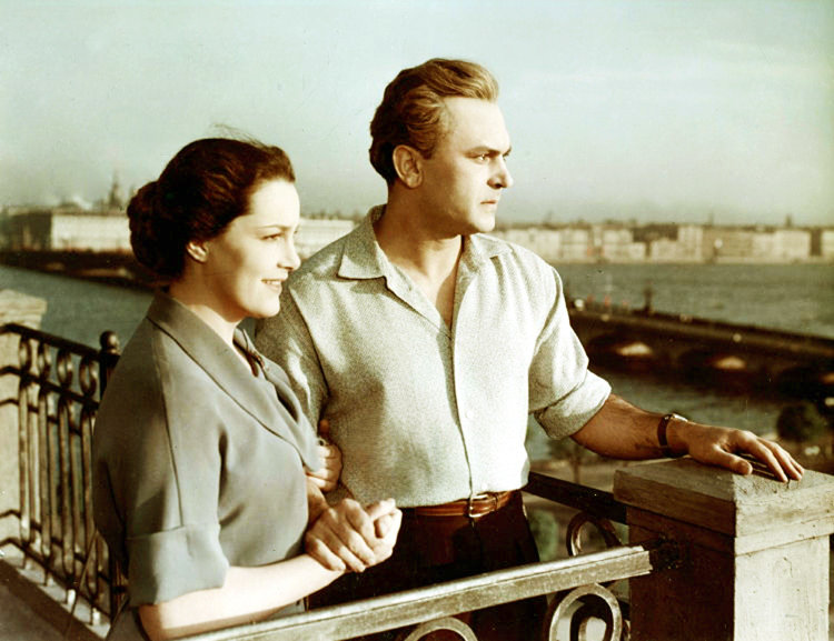 Сергей Бондарчук и Элина Быстрицкая